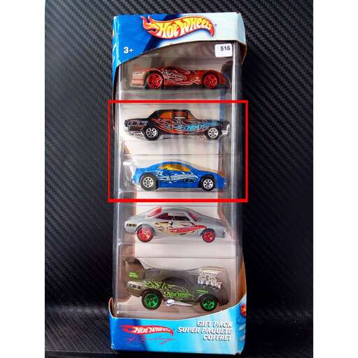 the toy car is in the box