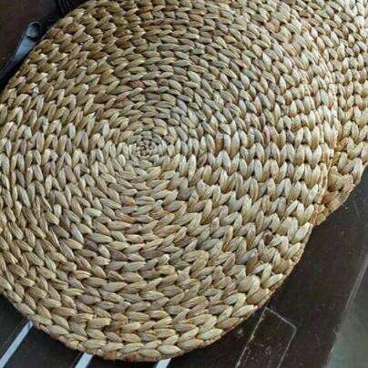 woven basket in the window of the old house.