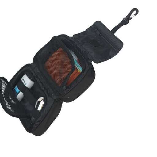 the bag is made of plastic and has a zipper.