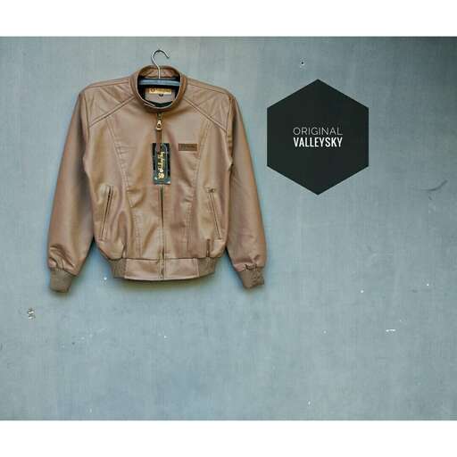 vintage leather jacket with a vintage label