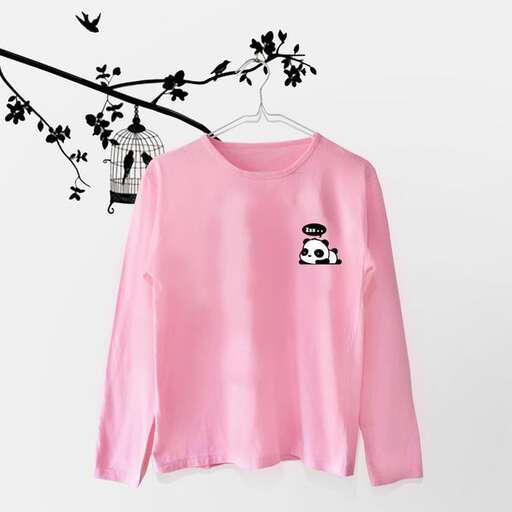a cute little pink shirt with a cute little monkey on the front.
