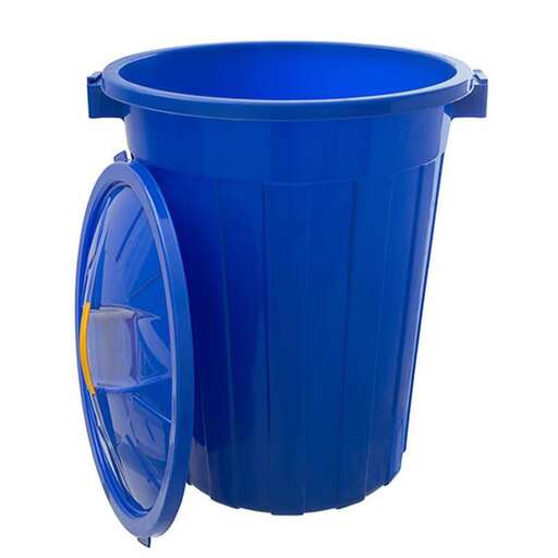 blue bucket for the garden