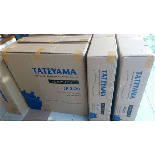 the boxes are stacked up.