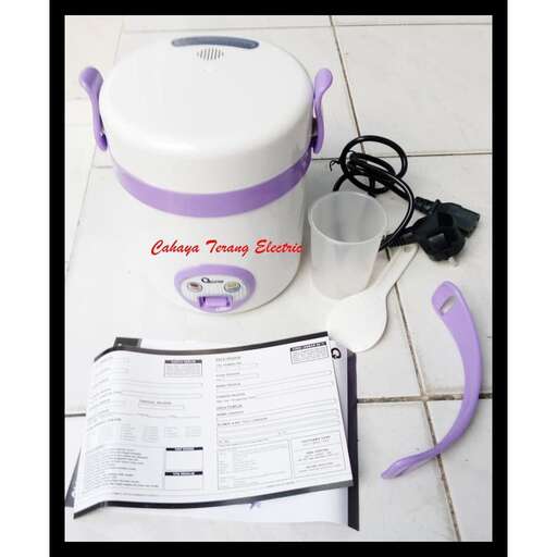 a picture of a kitchen appliance with a purple handle.