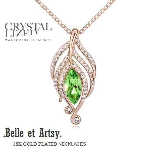 pendant in sterling silver with green glass