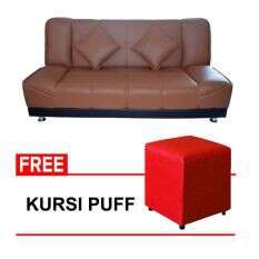 a couch and a box of milk.