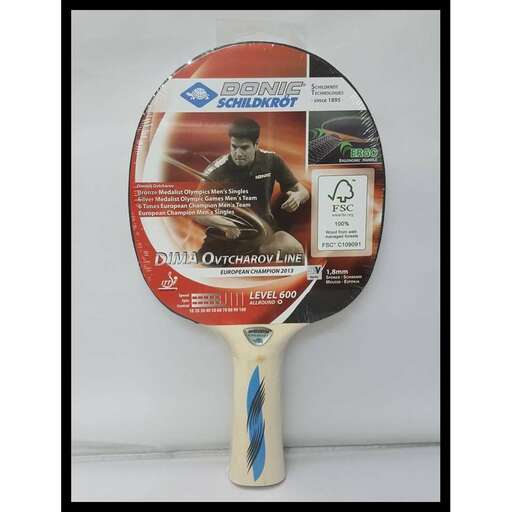 a picture of a tennis racket with a picture of a man.