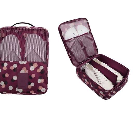 a suitcase with a floral pattern on the inside.
