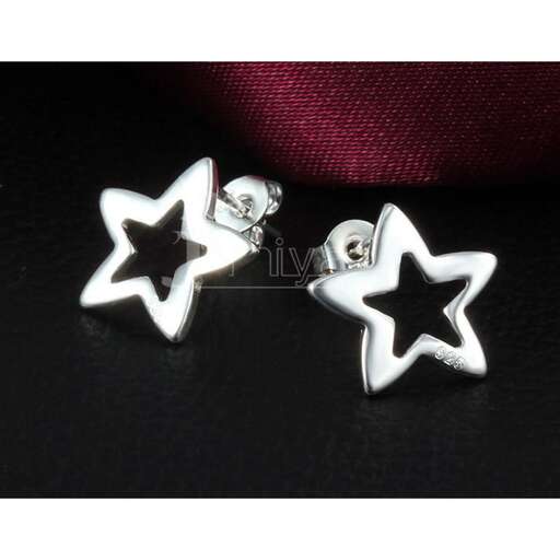 a pair of sterling silver stud earrings