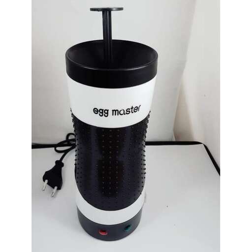 a black and white water bottle with a label on it.