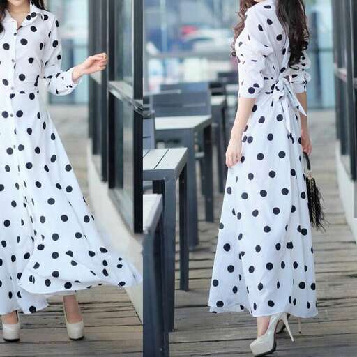 i love the polka dots on this dress.