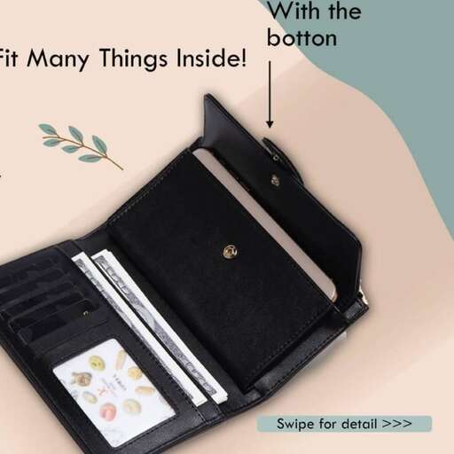a small wallet with a small pocket inside.