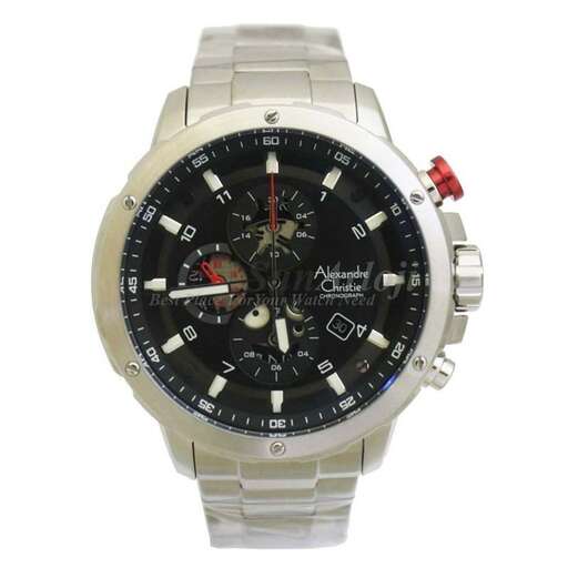 the watch is a classic design that is made of black plastic and metal.