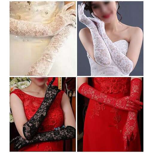 red dress with a black lace