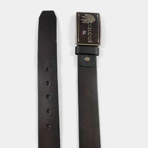 a strap that is made from a leather strap.