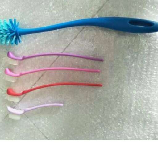 a few of the different colored toothbrushes