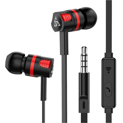 the headphones that will be available in black and red.