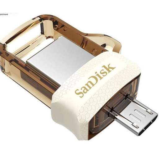 a white and brown paper bag with a white and gold design.