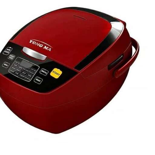 a red and black computer mouse with a black case.