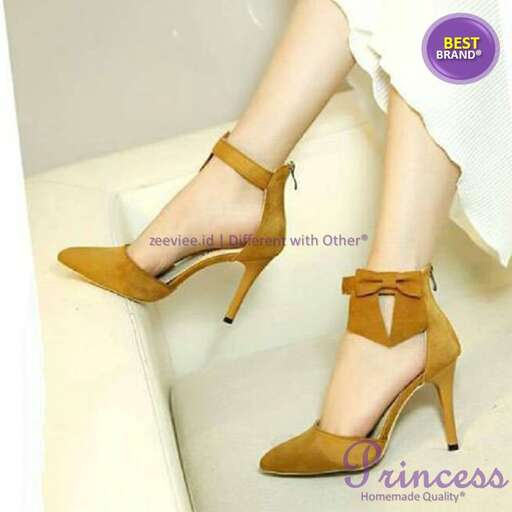 the shoes are made of leather and are made from a pair of heels.