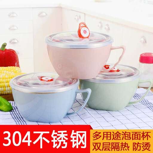 a table with two cups and a bowl of food.
