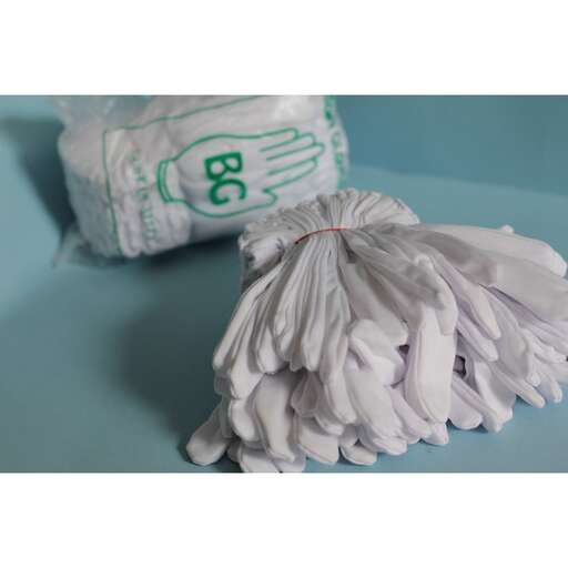 a bag of white plastic bags
