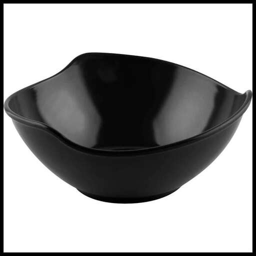 black bowl in white