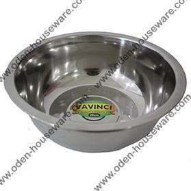 this is a stainless steel bowl that is in a stainless steel bowl.