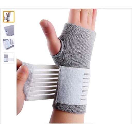 a bandaged hand with a bandage on it