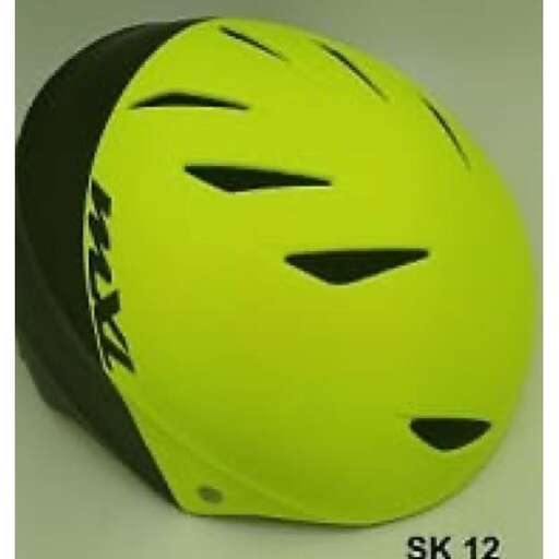 a helmet with a face on it is on a white background.