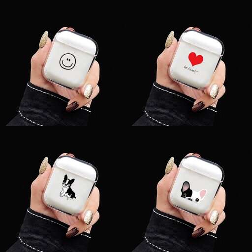 four images of a person holding an apple computer.