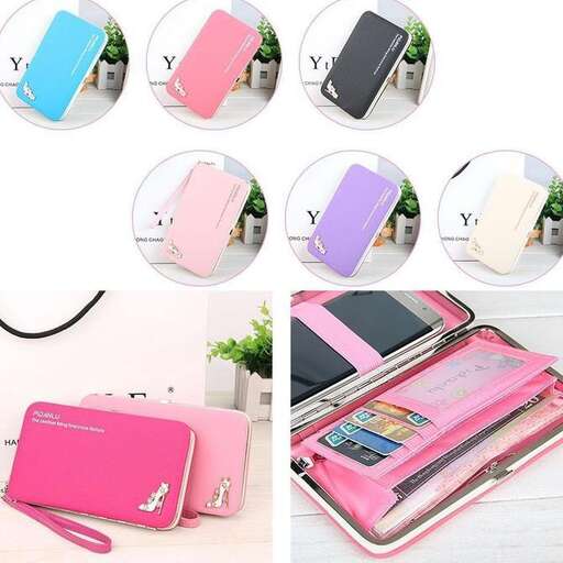 a pink case with a pink case and a cell phone.