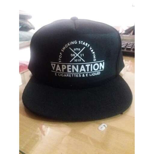 a hat with the logo on it.