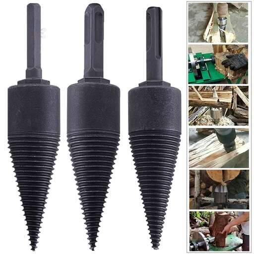 a set of three screws with a black plastic handle.