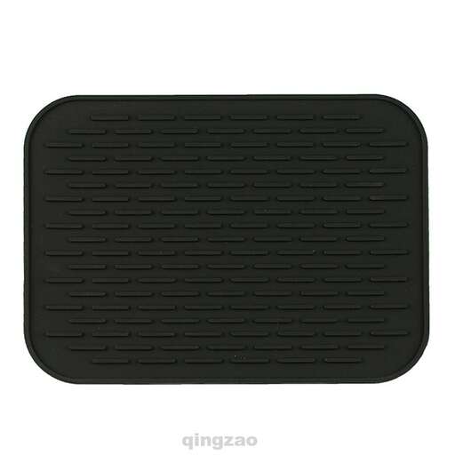 black leather rectangular tray with a black textured finish