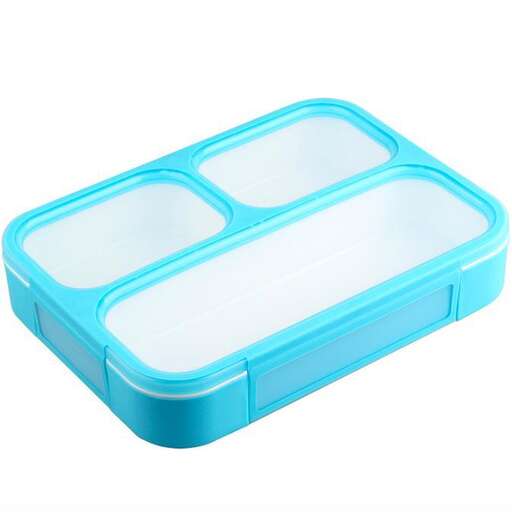 a blue plastic lid for lunch box