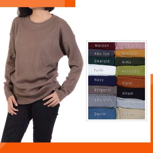 sweater with a wide collar
