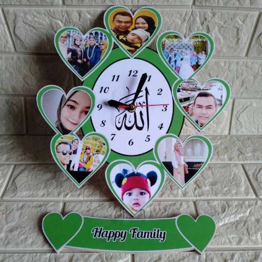 a clock made from a heart