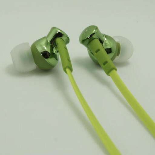 the smart earphones are available in green and white