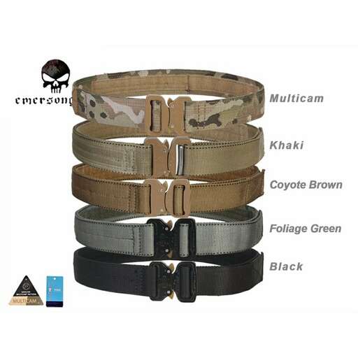 a leather belt with a black leather band.