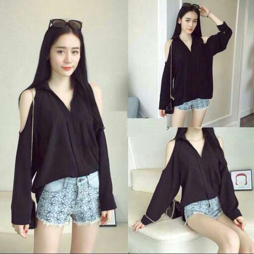 black off the shoulder top