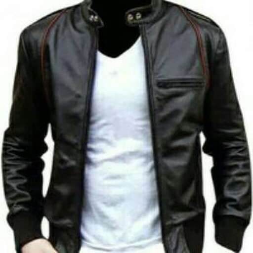 leather jacket with a hood