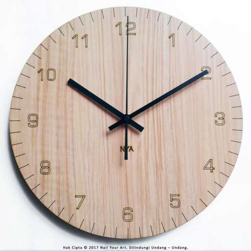 a clock made of wood