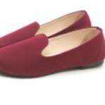 red shoes in white