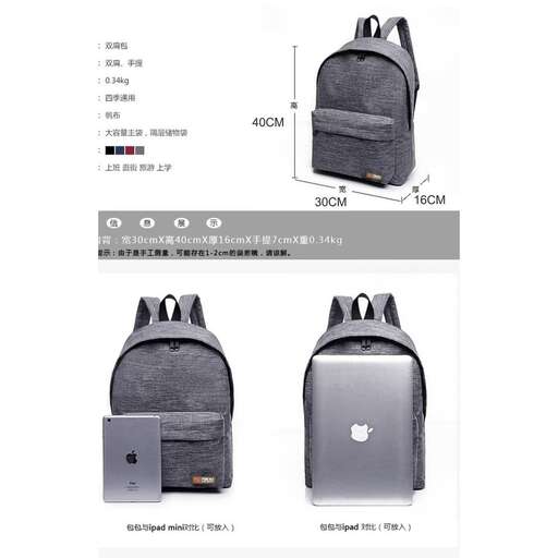 the back of the backpack