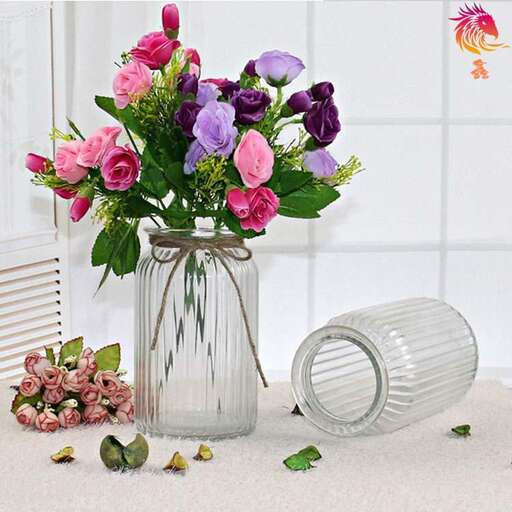 a vase with flowers on a table