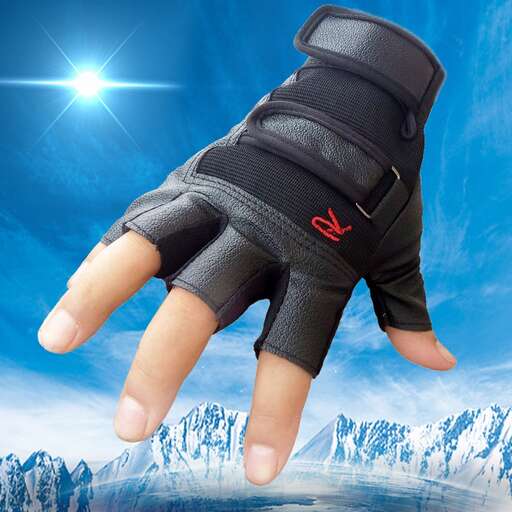 a hand with a red logo on it