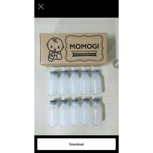 a box of milk bottles in a box