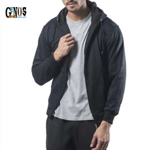 a man in a black jacket