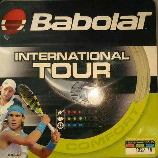 a picture of a tennis player on a box.